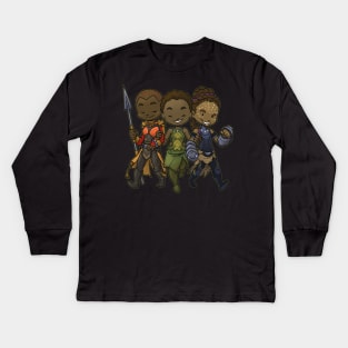 Panther Trio Kids Long Sleeve T-Shirt